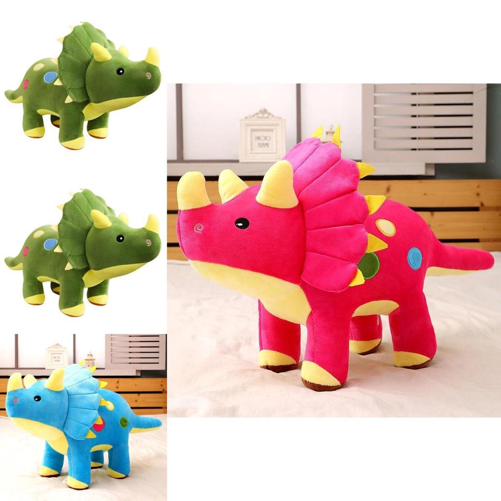 Plush Triceratops Dinosaur Pillow Kids Boys Collection Xmas Birthday Gift