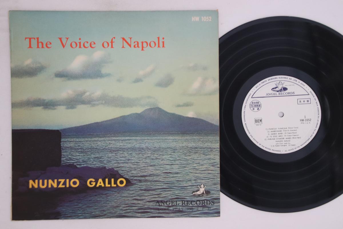 

10inch Record NUNZIO GALLO - Voice Of Napoli HW1052PROMO ANGEL Japan Pop Used