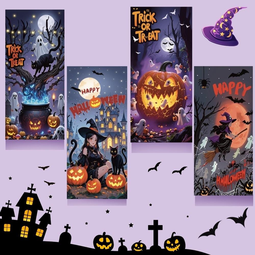 50pcs Exquisite Snacks Candy Biscuit Bag Reusable Drawstring Bag Halloween Candy Bag  For Kids
