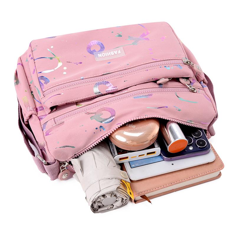 Vícevrstvý tisk Dámská taška přes rameno Módní taška Messenger Voděodolná nylonová taška Oxford Crossbody Kabelky Kabelky Velké tašky