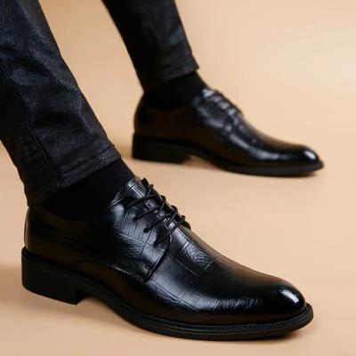 Dress Shoes Man Official Social Shoe for Men Spring Autumn Business Gentleman 2024 Style Black Office Legitimate Leather Casual