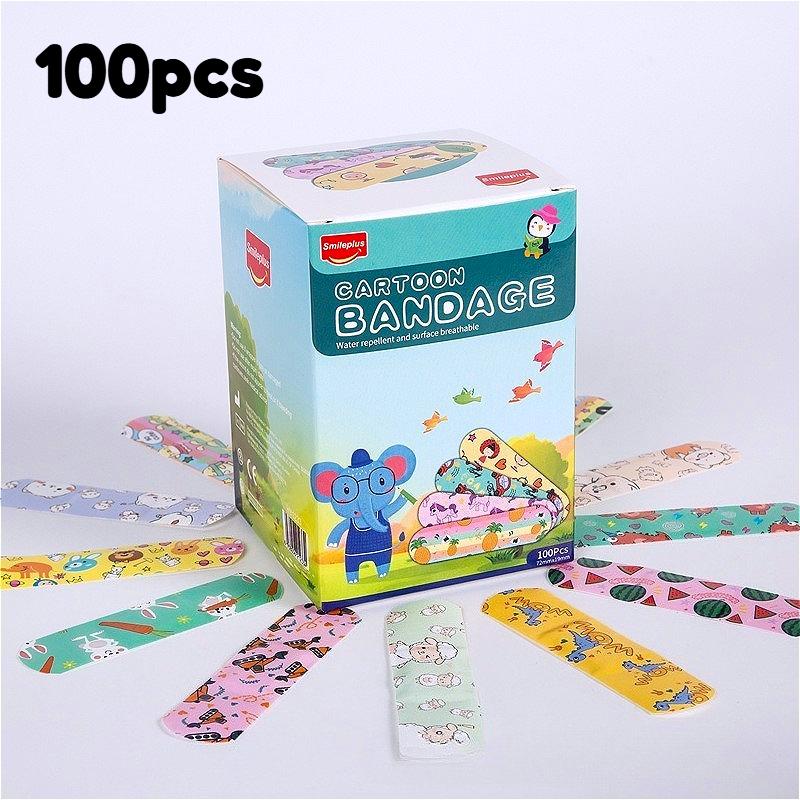 

100pcs Colorful Animal Wound Stickers - Teen Waterproof Foot/Body Care Patches, Durable Fun Pattern Protective Body Care