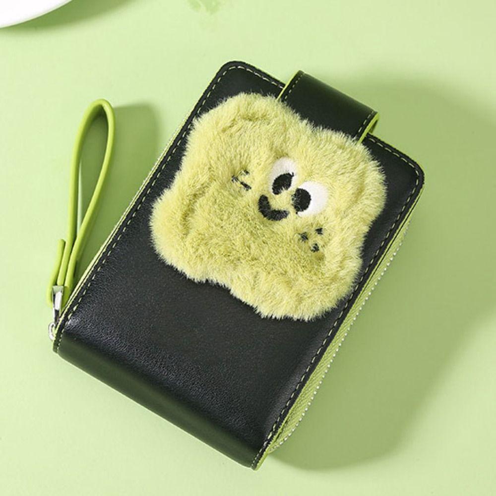 

PU Leather Coin Purses Large Capacity Short Wallet Vintage Card Holder Female