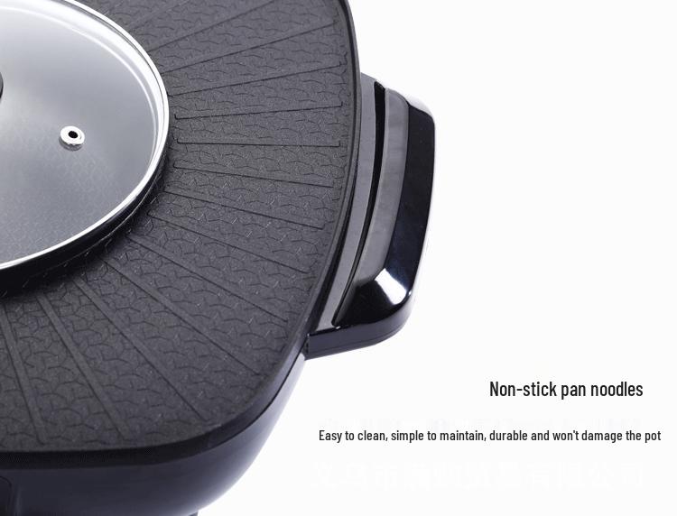 European & British Standard Shabu-Shabu Grill Pot: Dual Control Multifunctional Electric Hot Pot & Barbecue Fryer