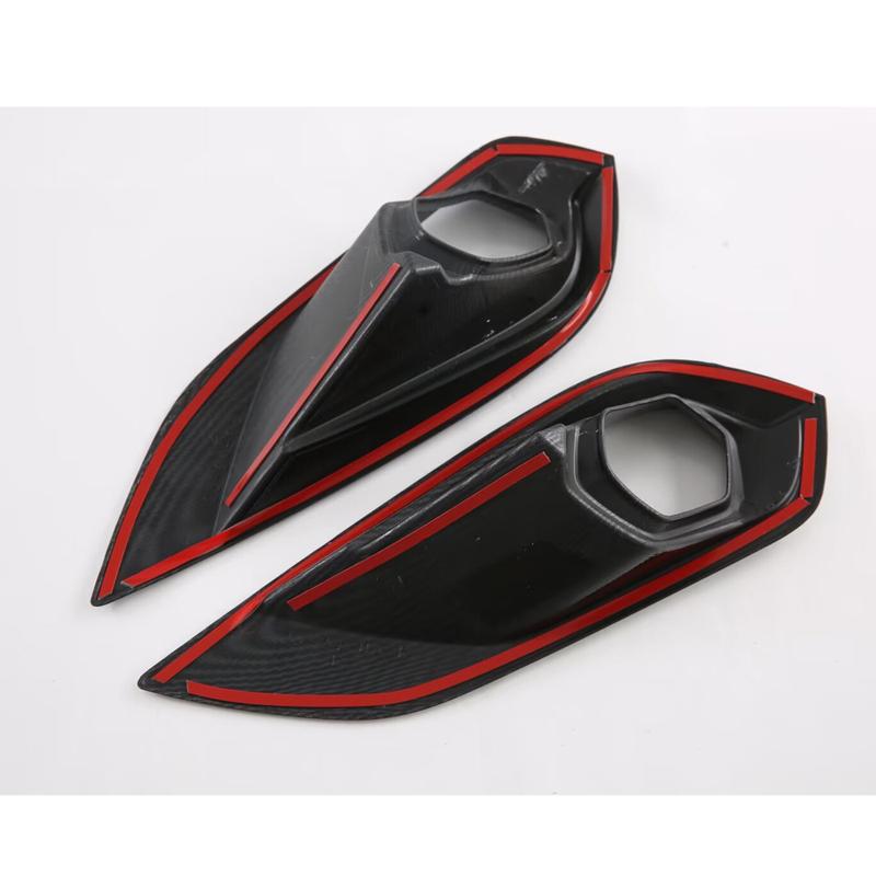 For Isuzu MU-X MUX Car Front Foglight cover Trim Frame Accessories Auto protector Stickers 2018     2024 2025