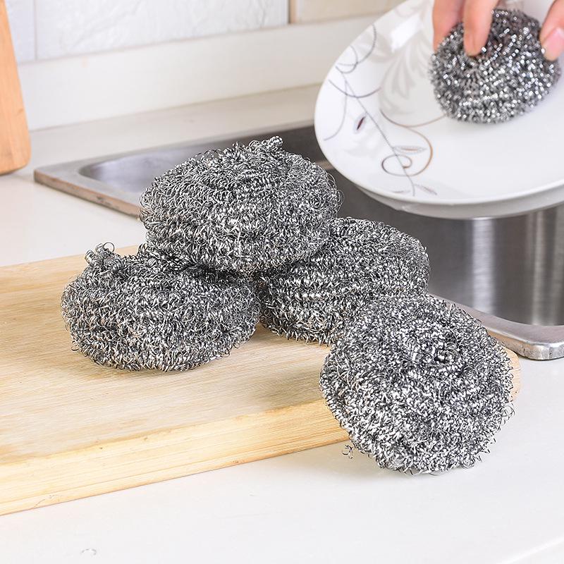 Stainless Steel Wool Pot Brush for Kitchen Cleaning