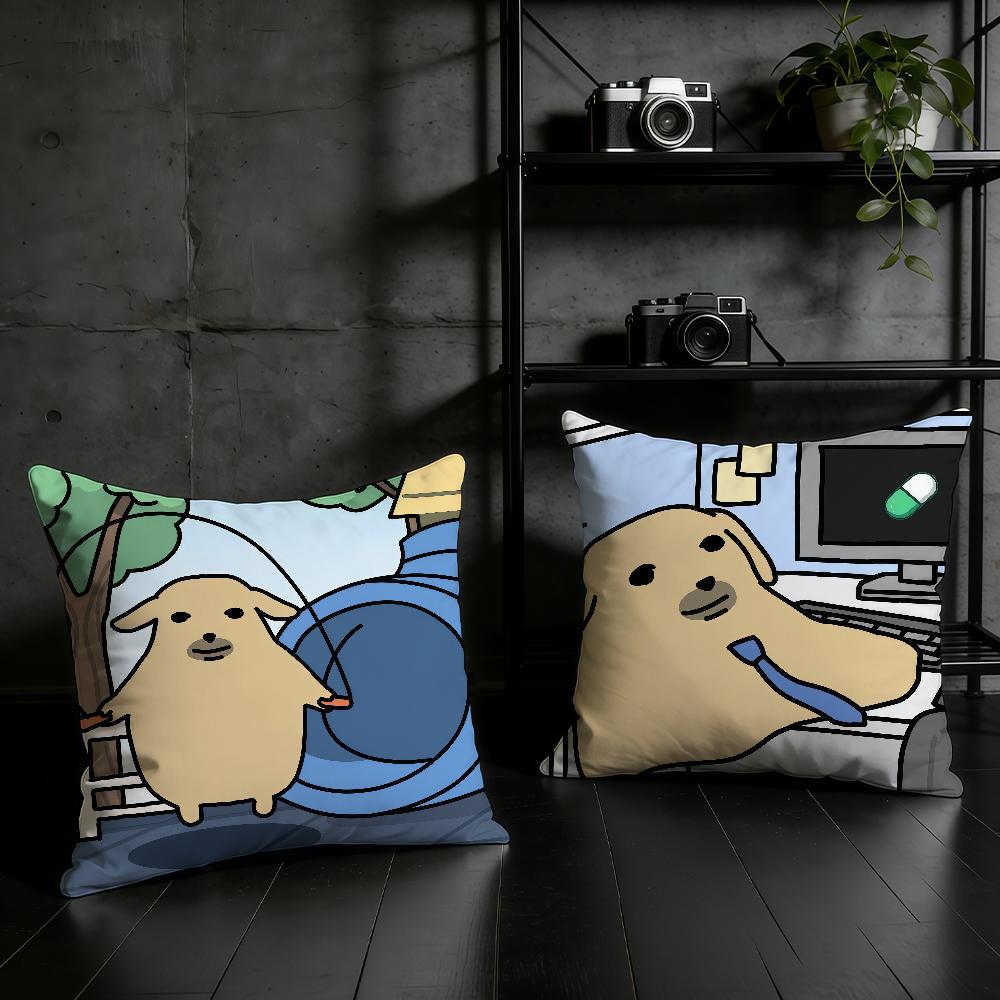 Cartoon Cute N-Nudaeng Dog cushion cover Home Office Birthday Anniversary Gifts Soft Skin Friendly Cushion Cover