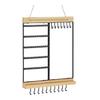 Space Efficient 2 Level Jewelry Showcase Combining Metal Strength And Wooden Charm Storage Organizers For Home Use