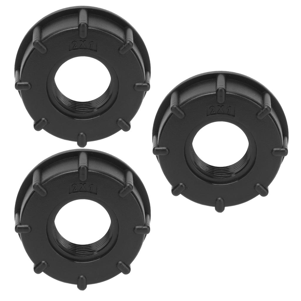 Connecteur de réservoir IBC 3 pièces, filetage grossier, adaptateur de vidange de tuyau, raccord en plastique, diamètre intérieur 60 mm, G1