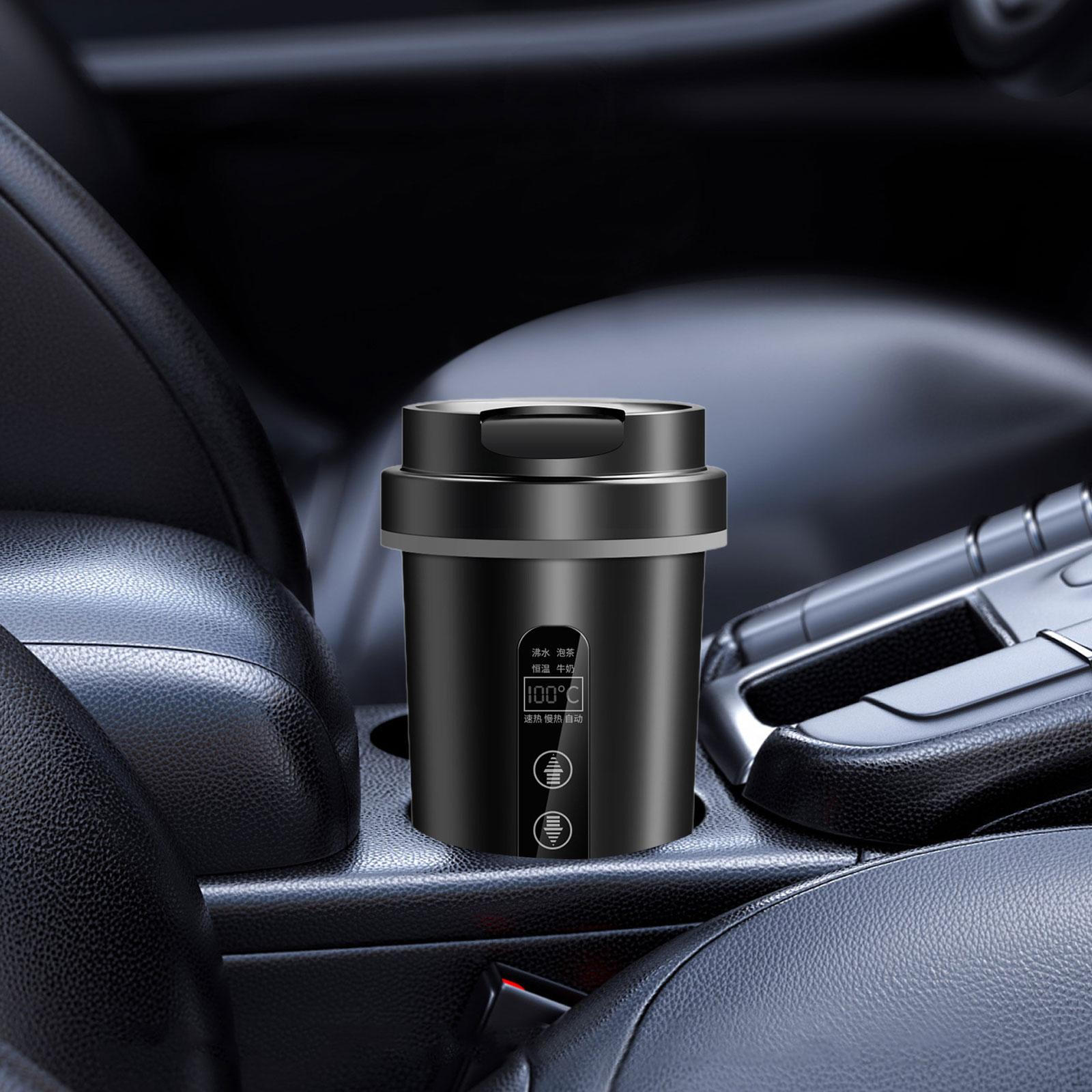 

Автомобильный электрический чайник с дисплеем температуры для кемпинга, грузовика, из нержавеющей стали чёрный