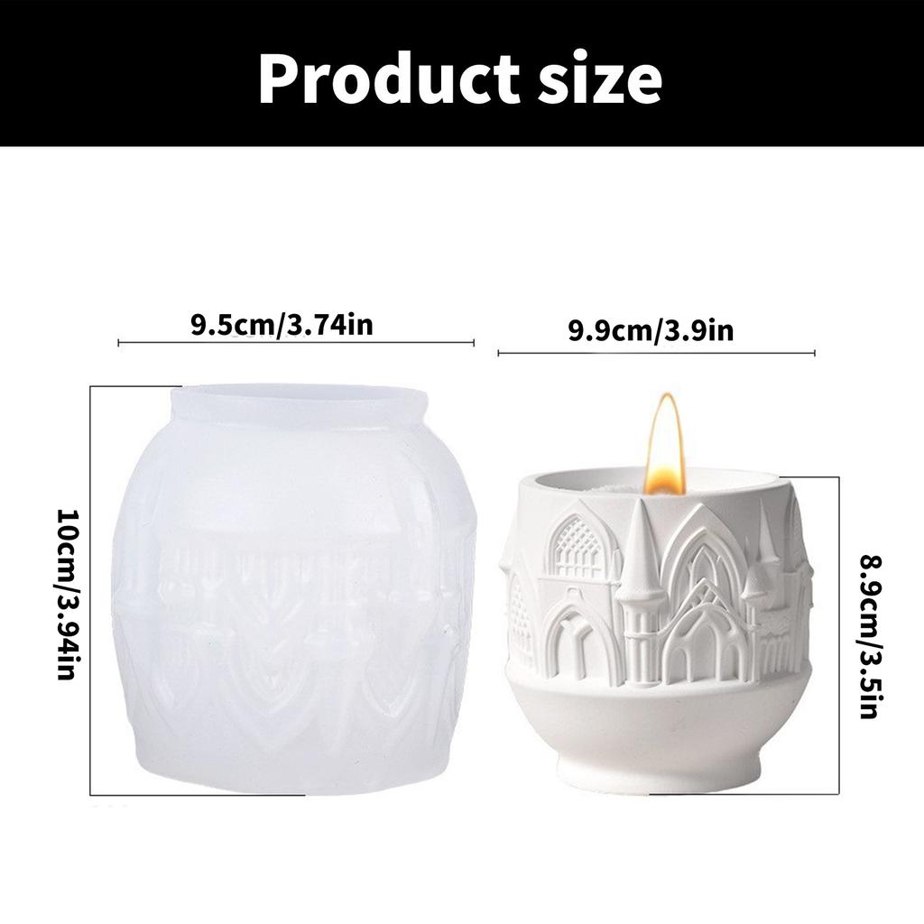 Silicone Mould for Candle Making and Resin Art Castles Storage Cup Crafting Nordic Designs Home Decoration Daily Use