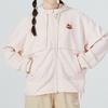 Puma Camping Full-zip Hoodie With Geometric Logo Pattern Women Tops Pink 537429-48