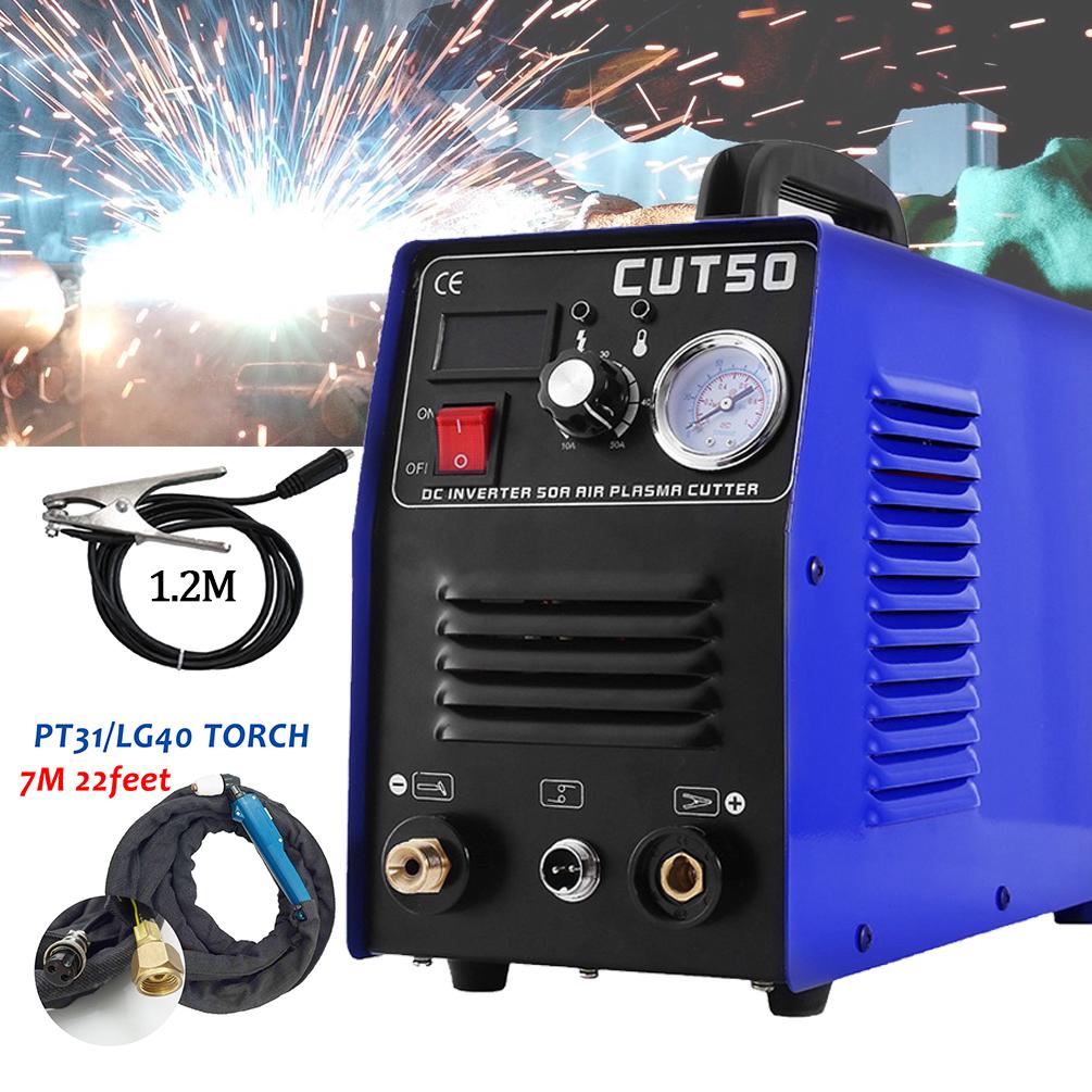 DC Plasma Metal Cutter Machine 50A 110V Inverter Air Cutting Machine 14mm Cut