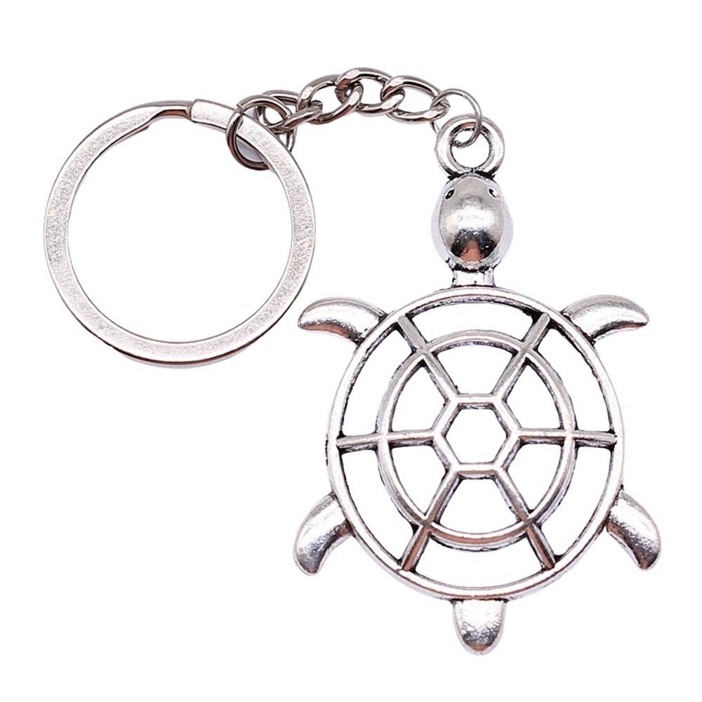 Starfish Shell Turtle Beach Ocean Keychain for Boys Trendy Boho Fathers Day Gift Classic Wallet Accessory