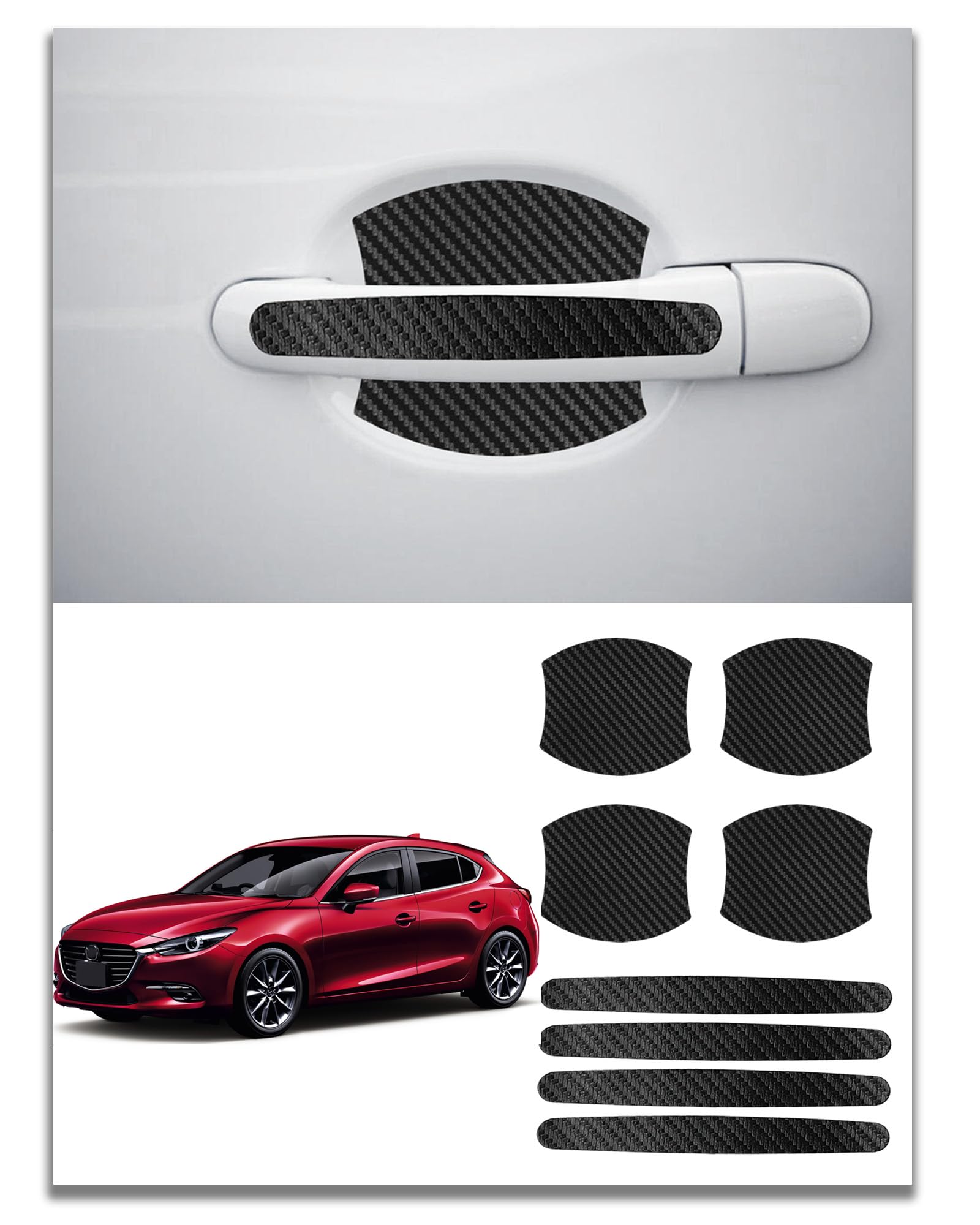 

Door Handle Protector for Mazda Axela/Mazda Atenza/Mazda Roadster ND Type/Mazda CX-5 CX-50 CX-60 Car Door Handle Protection Cover Black чорний