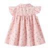 Summer Dress for Girls Baby Collar Floral Skirt Summer Dress for Kids