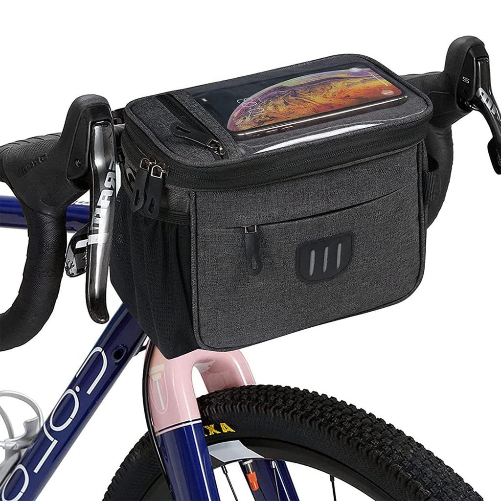 Bicycle Front Handlebar Commuter Shoulder 5L Large Front Storage Easy To Attach and Reflective Perfect for or School Bag, Bag, Bag, Capacity,