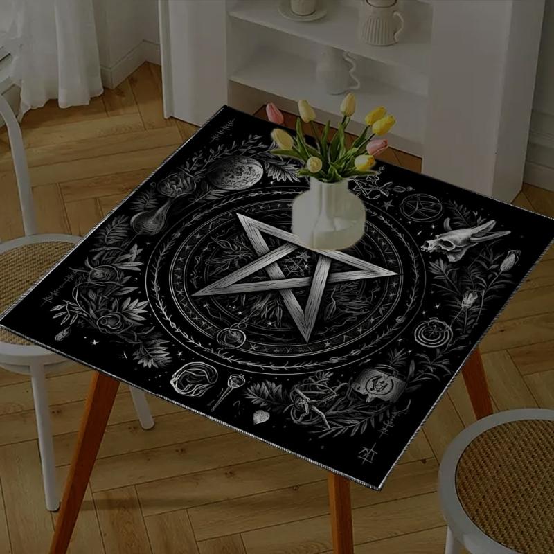 Square Divinations Tapestry Moon Flower Star Astrology Tablecloth Tarots Tablecloth Table Cloth Witchcrafts Supplies