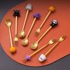 6PCS Stainless Steel Halloween Utensil Gift Set Cartoon Halloween Themed Dessert Spoon and Fork Collection for Parties