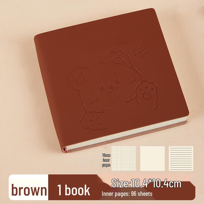 Stylish Cartoon Stamp Mini Notebook: Cute, High-Value, Simple Square Pocket Journal