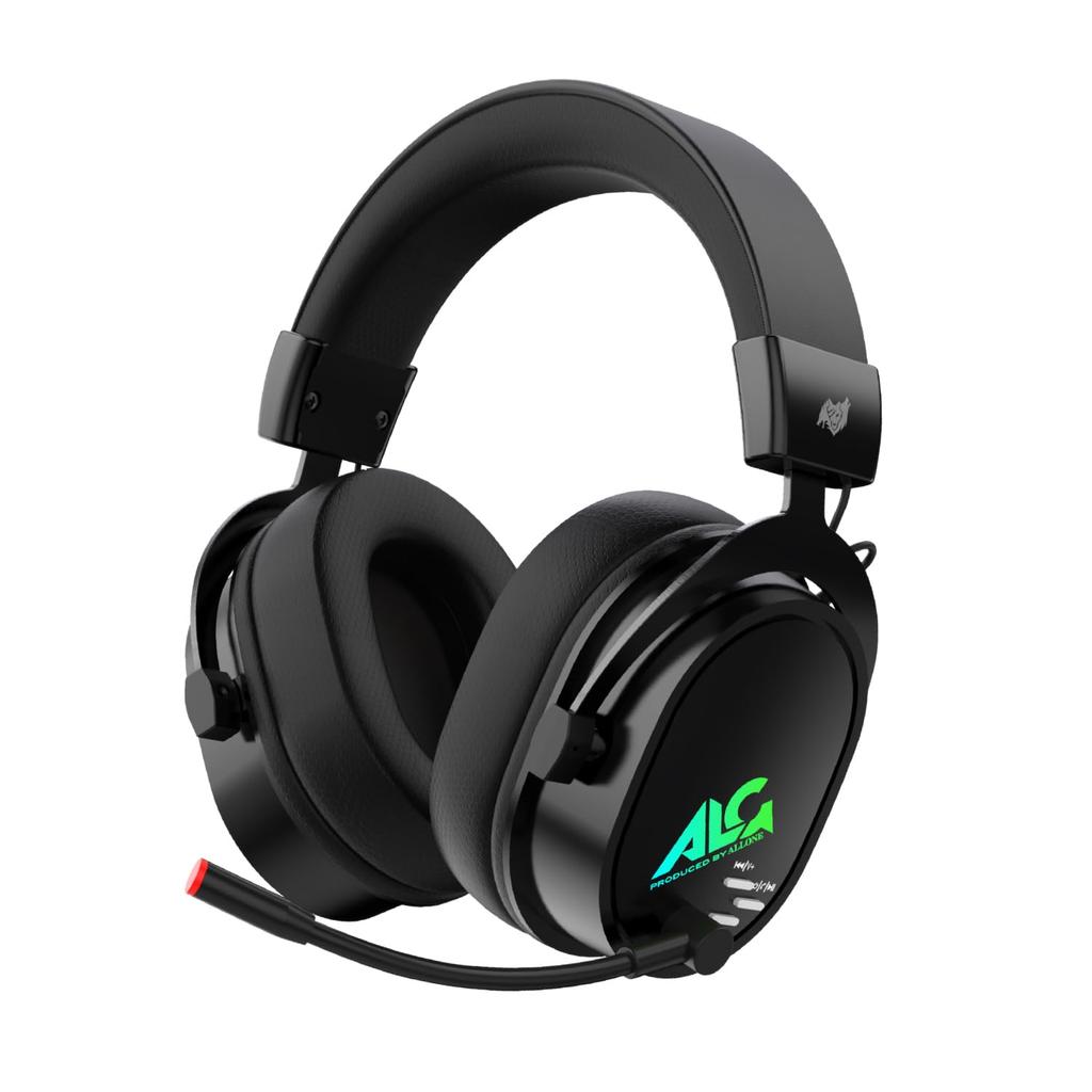 Allone Wireless Gaming X 10 X 22 Cm X 4 X Compatible with and Noise Voice Soft Ear Adjustable Head Arm 7.1-Channel Headset, Black, 17.5 (7.5 9.8