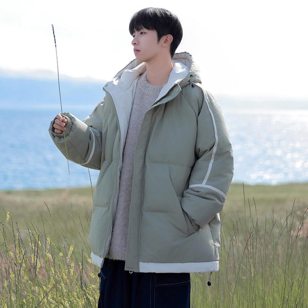 Autumn and Winter New Multi-color Optional Couple Cotton-padded Clothes Men's Hooded Bread Clothes Piled Thickened Cotton-padded Jackets Students