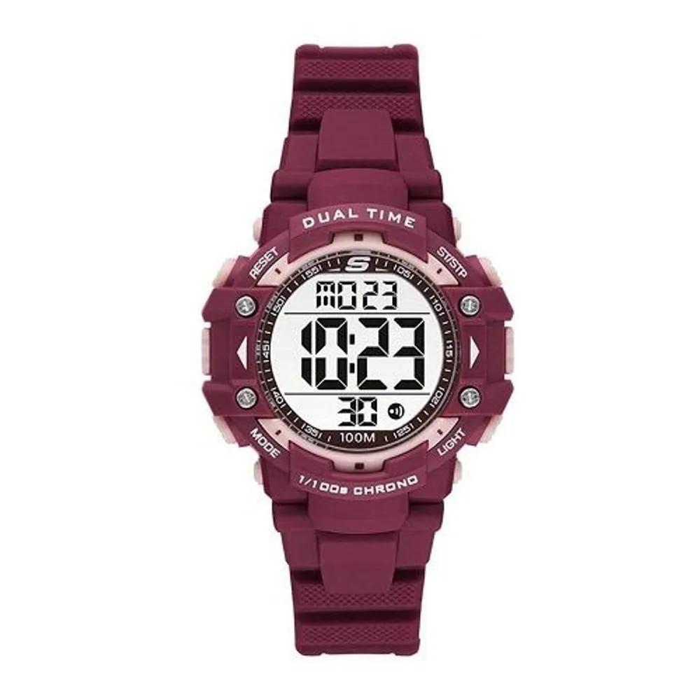 [Skechers] Silicone Band Women s Digital Watch SR2110