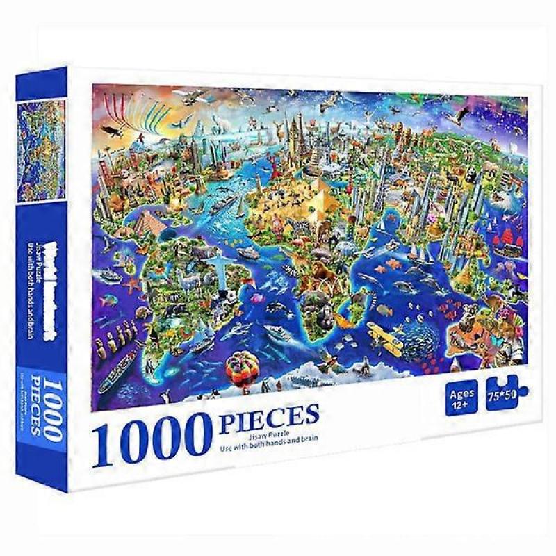 Children's Puzzle 1000 Pieces Puzzle Toy Christmas Gift (A)