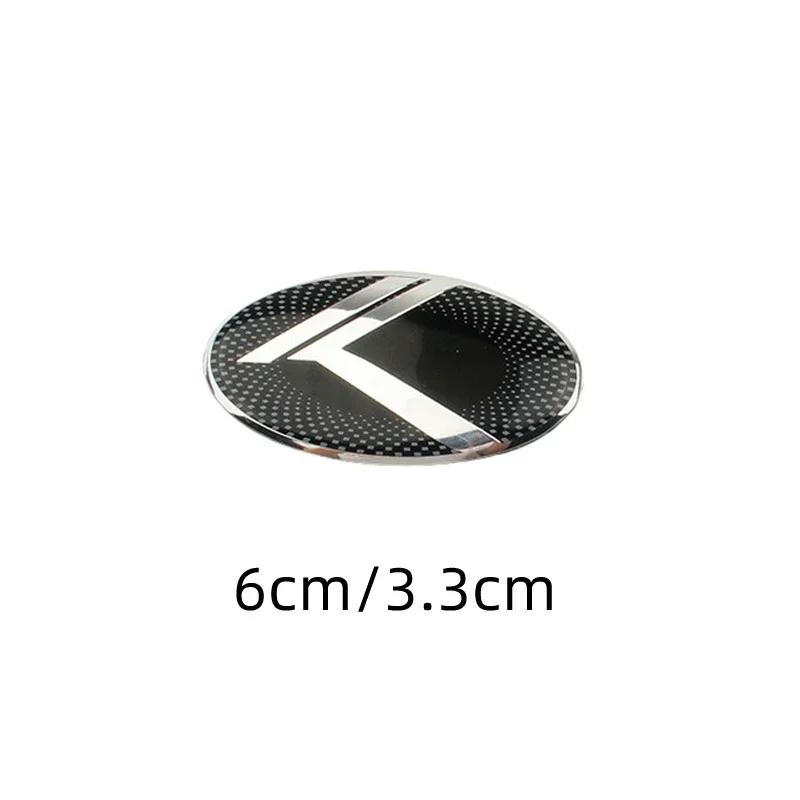 Autocollant Voiture Chaud 2026 6x3.3cm Autocollant Cache Logo Emblème Volant Voiture pour KIA K2 K3 K5 K7 K9 Picanto Stinger Forte Sorento S