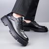 Fashion 2025New Men Casual Leather Business Tooling Shoes Stylish Thick Bottom Designers Shoe High Quality Walking Slip-on Comfy Loafers