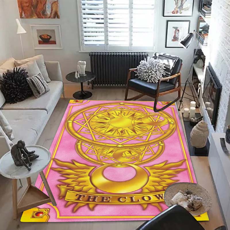 Cartoon Variety Sakura Clow Rug 3D Printing Children'S Carpet Cartoons Living Room Bedroom Carpet Room Floor Decoration Child
