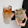 Wide-Mouth Glass Cups: Ins Style Chinese Kung Fu & Cocktail Series, Ideal for Iced Coffee and Lattes
