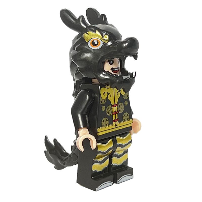 

2025 Строительный блок Кукла Guochao Дракон и Лев Китайский Новый год Танец Дракона и Льва Строительный блок