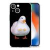 Cartoon Doubt Duck Transparent Phone Case For iPhone 15 16 14 13 12 11 Pro Max XS X XR SE 7 8 Plus TPU Clear Lens Protect Cover