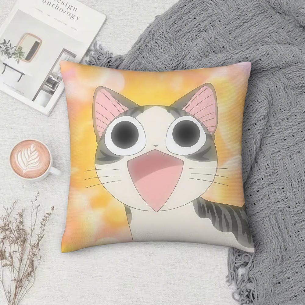 Cartoon Chis Sweet Home Pillow Case Square DoubleSided Printing Sofa Cushion Cover Pillowcase Bedroom Bedside