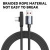 3-1PCS 100W 6A Right-angle USB To Type-C Fast Charging Data Cable Braided Cord for IPhone Samsung Xiaomi Phone Laptop 1/1.5/2m