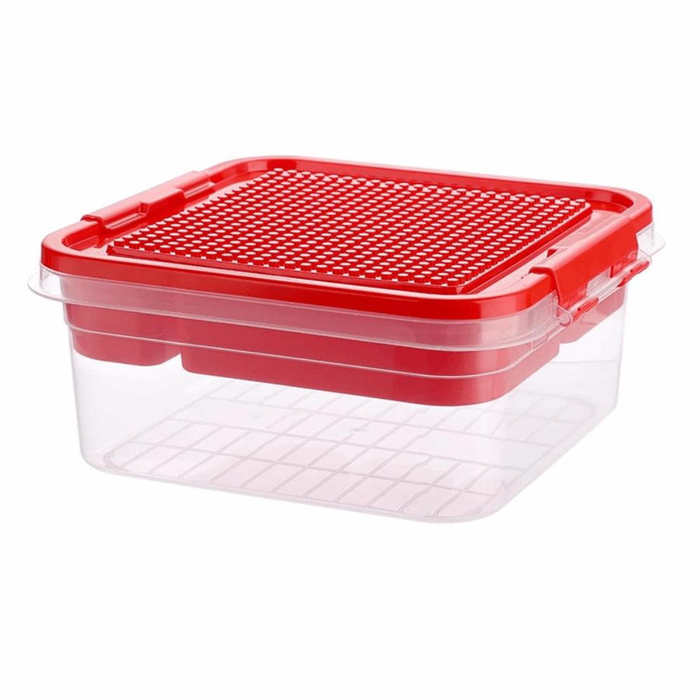 Stackable Building Blocks Storage Box Dustproof Particle Holder Sealed Storage Jars Household