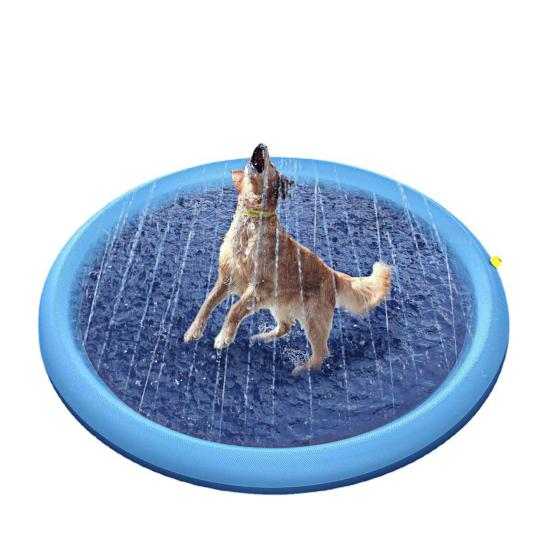 Water Splash Pad for Kids Dogs Leakproof Splash Pool Adjustable Water Spray Mat for Toddlers Outdoor Summer Toy