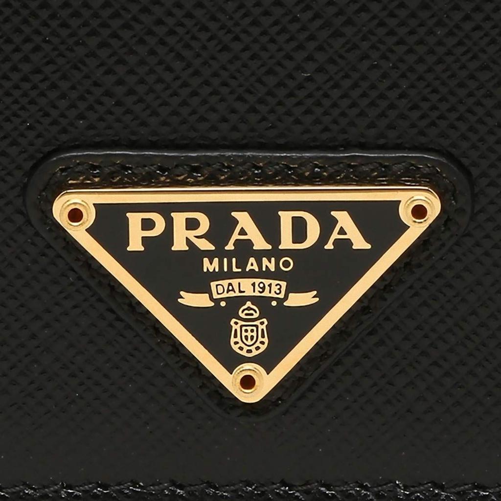 Bifold Wallet Saffiano Mini Wallet 1MV204 QHH Black [Prada] Women's (1) NERO(F0002) [Item]
