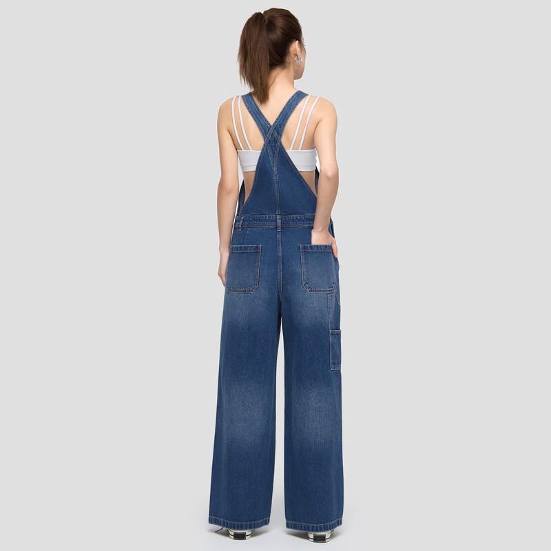 GAP Women's Classic Wide-Leg Denim Overalls