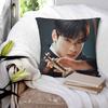 Cha Eunwoo Quadratische Kissenhülle Kissenbezug Polyester Kissen Reißverschluss Dekorative Komfort Wurfkissen für Zuhause Auto