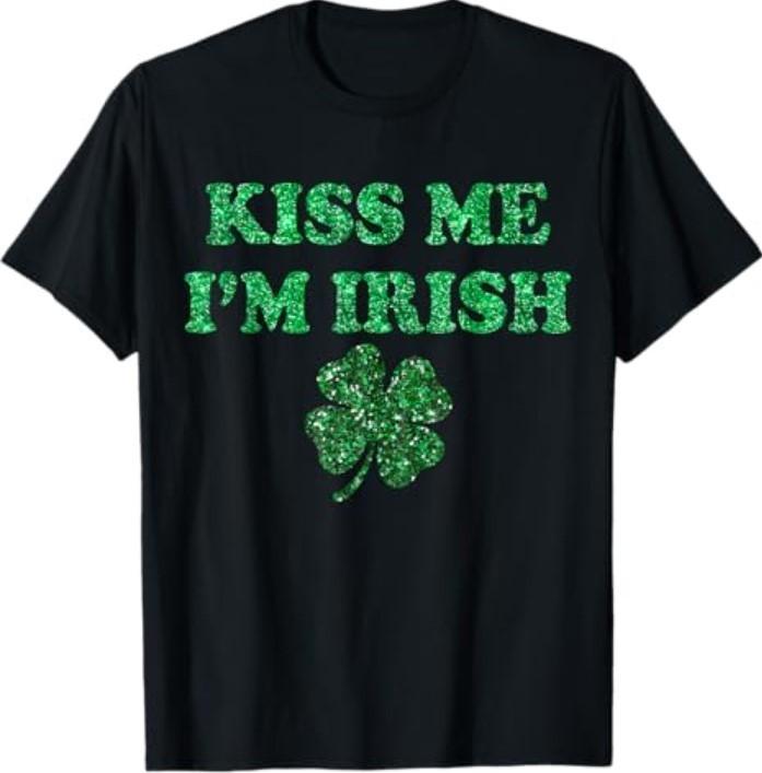 Kiss Me I m Irish Funny St Patricks Day T-Shirt S разноцветный