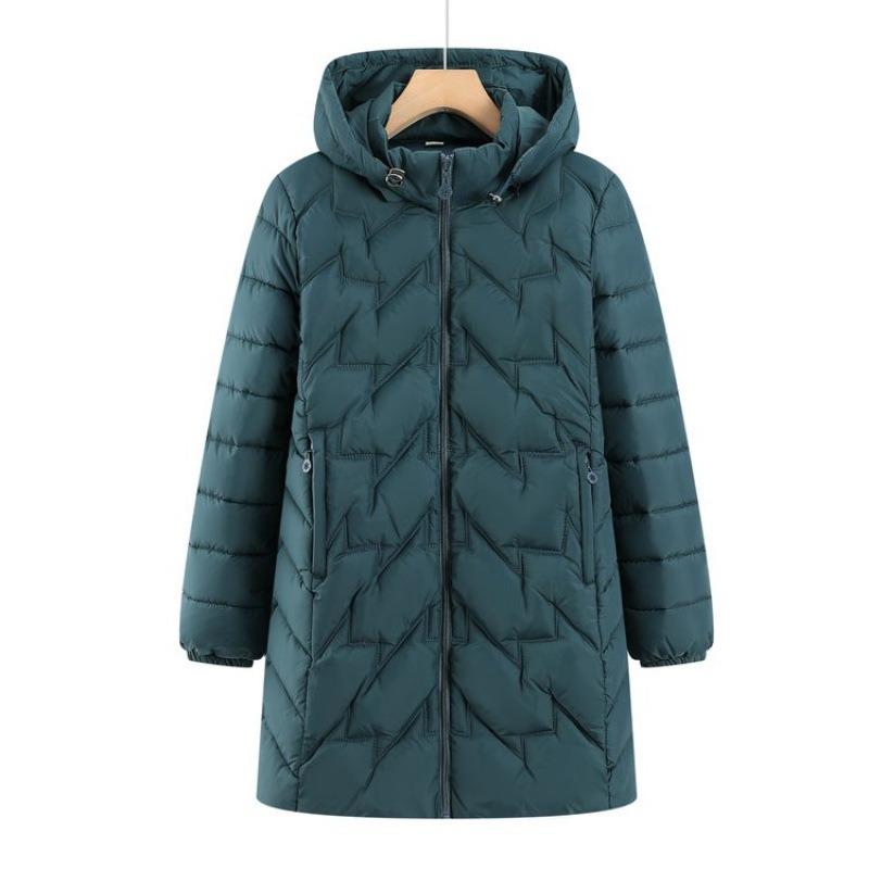 

Women s winter cotton-padded clothes are thin and slim, medium and long 0 down cotton-padded jackets. 6XL [Recommended 150-80kg] зелений
