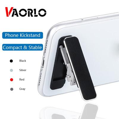 VAORLO Mini supporto pieghevole in lega di alluminio adesivo posteriore portatile supporto per telefono cellulare supporto per fibbia ad anello per telefono pigro da tavolo