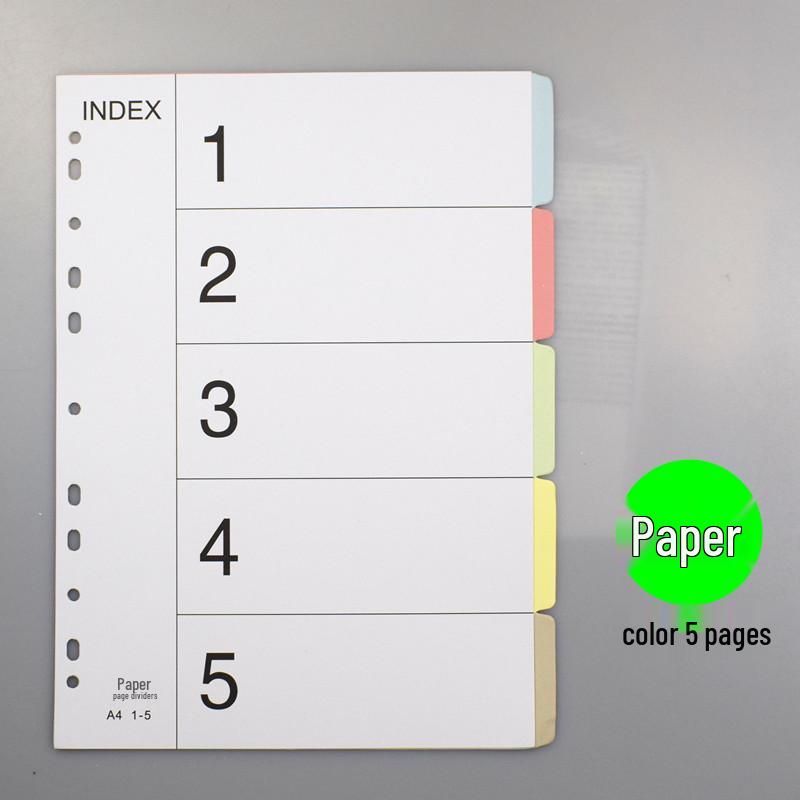 Set de separadores A4 de hojas sueltas: 12 Páginas de Índice Mensual, 50 Páginas Etiquetadas, 31 Páginas de Clasificación por Letra de Colores, Perforadas para 11 Agujeros.