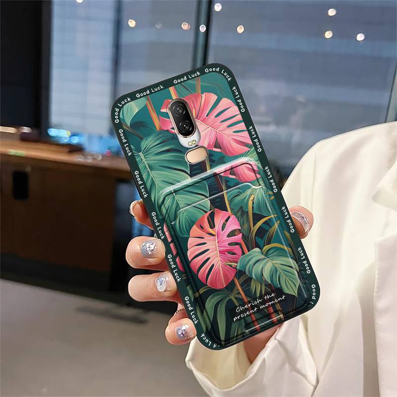 Dirt-resistant Shockproof Phone Case For OnePlus 6/1+6 Full Wrap Cartoon Protective Soft Case Cute Durable Card Slot TPU