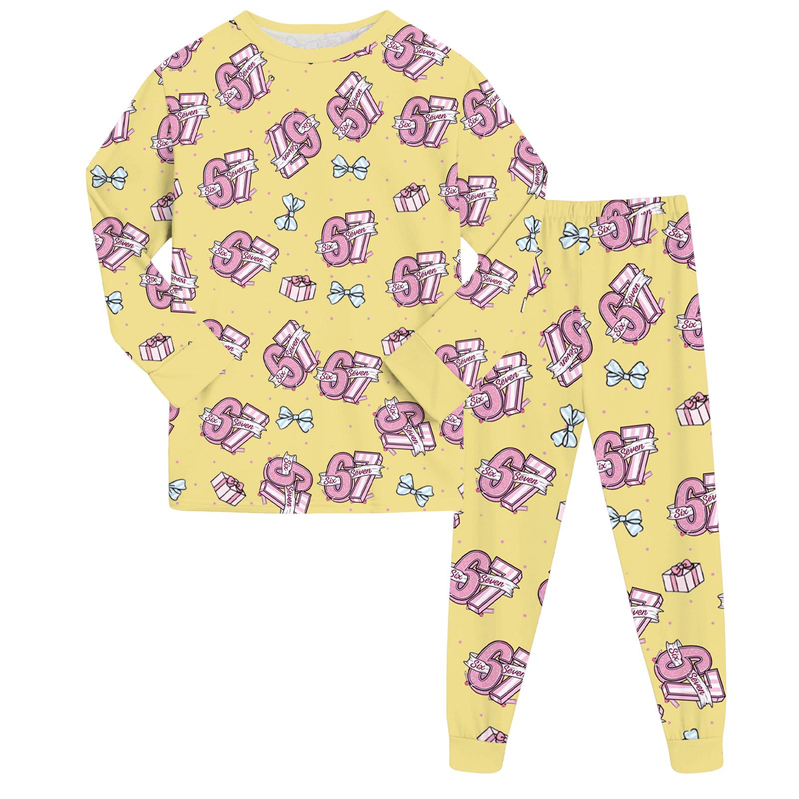 

Children s Fashion Suit Skirt Round Neck Long Sleeve Top Pants 160