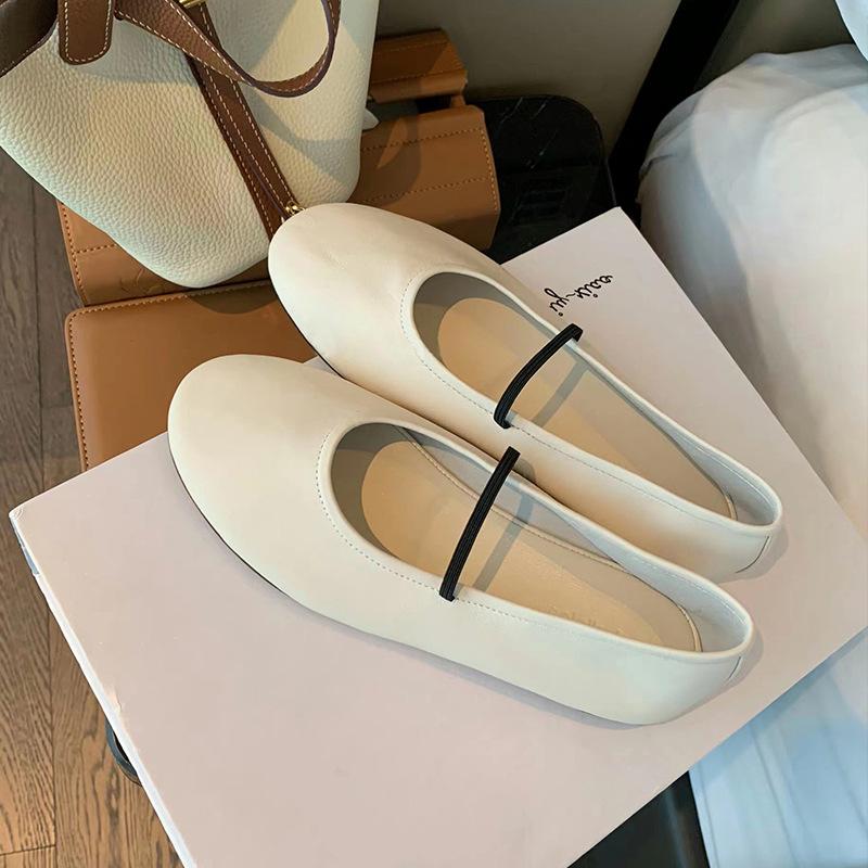 

Женские туфли Мягкие круглые туфли с неглубоким горлом Тонкие туфли с бабушкиным каблуком Туфли Мэри Джейн на плоской подошве 39 белый