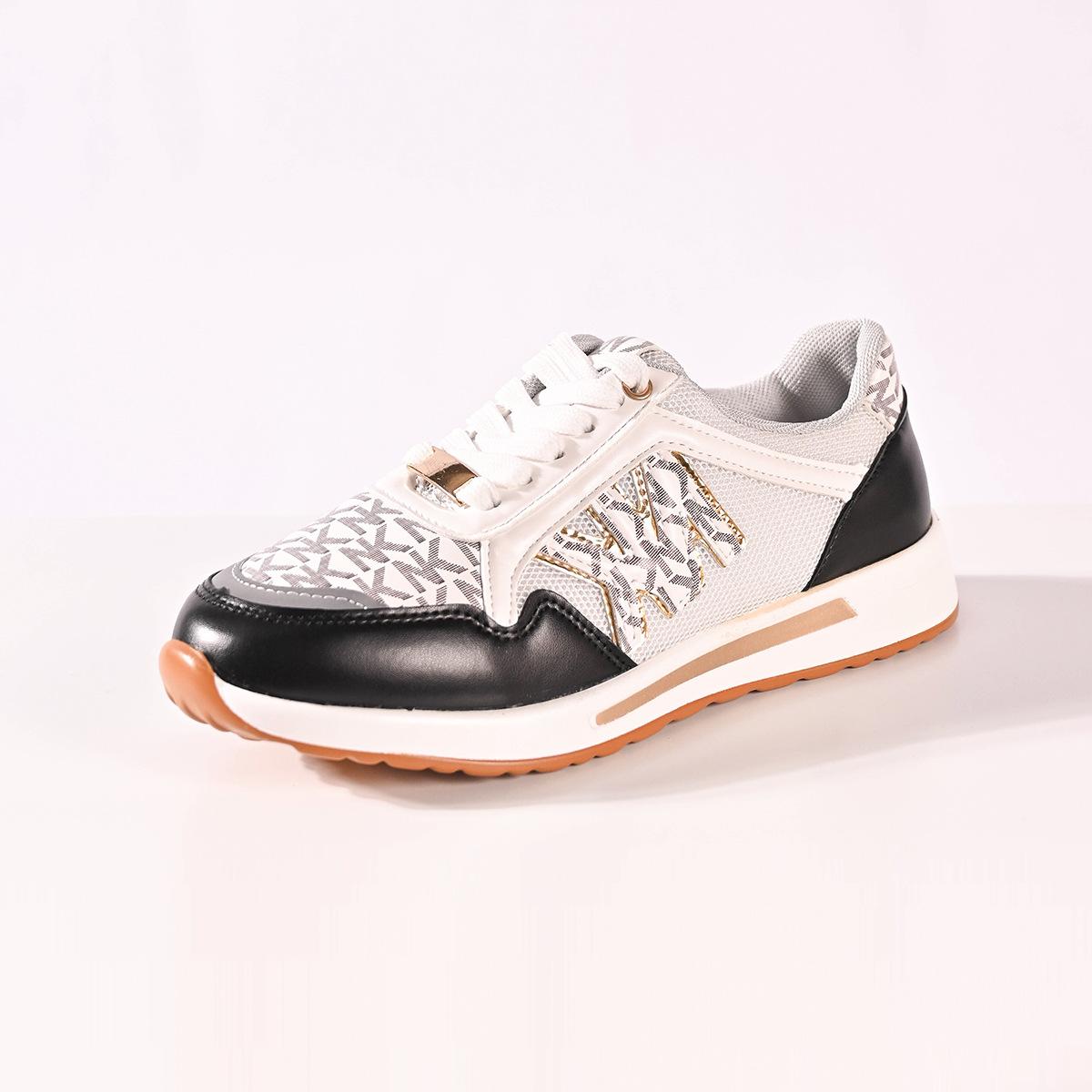 

Fashion 2025 Classic Retro Style Fashion New Women s Casual Shoes Patchwork Design Comfortable and Versatile Letter Printing 36 белый