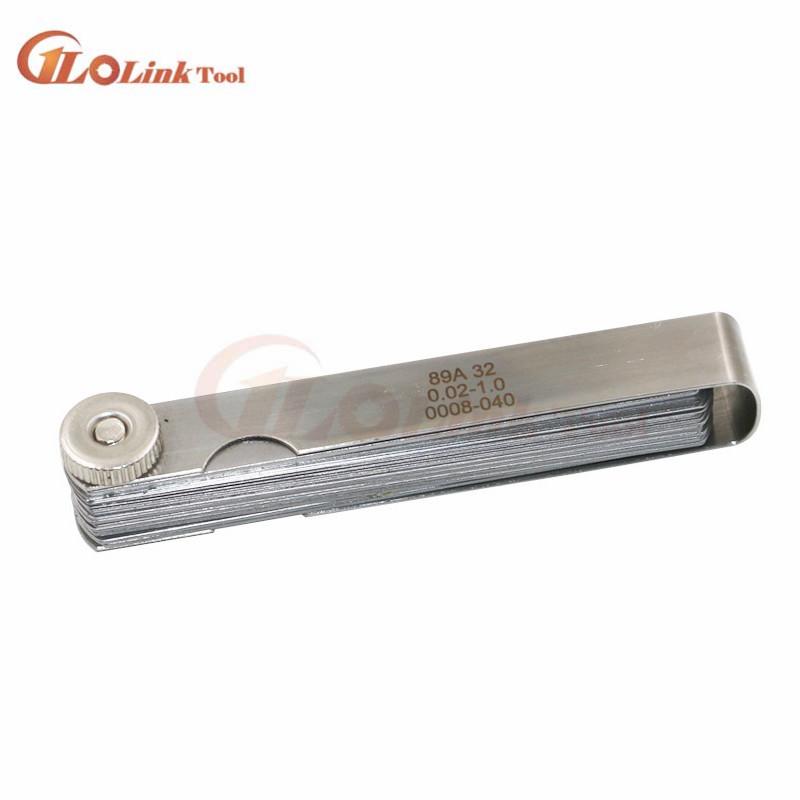 32 Blades Metric Thickness Gage Set Tappet Valve Feeler Gauge Gauges/METRIC Measuring Tool High Quality
